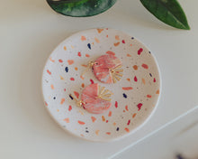 Load image into Gallery viewer, Incense Stick Holder Trinket Dish in Terrazzo, Includes 2 Incense Sticks
