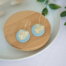 Load image into Gallery viewer, Lolita in MINT GREEN, a Matte Disc on a 24 karat Gold-Plated Hoop. Choice of 5 charms.