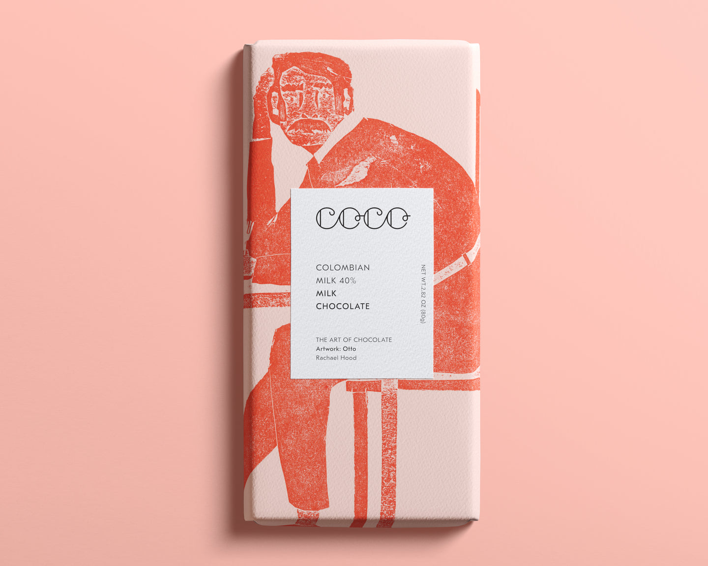 A Luxury Milk Chocolate 80g Bar in Columbian 40%