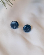 Load image into Gallery viewer, Howlite Effect Resin Dainty Studs in EMERALD. More colours available.
